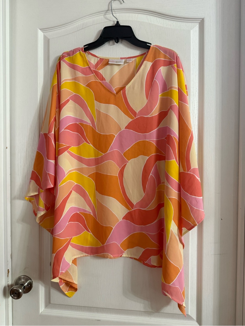Belle Kim Gravel Women’s Flowy Blouse Sz 1X. AG-235